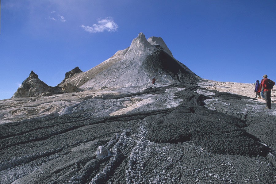 Figure 2. Carbonatite lava erupting from Oldoinyo Lengai Volcano. http://www.photovolcanica.com/VolcanoInfo/Oldoinyo%20Lengai/Lengai2004_2_7.JPG