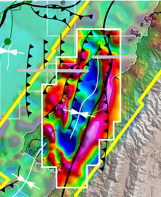 Air-FTG® tracking geological interpretation in North West Sabah