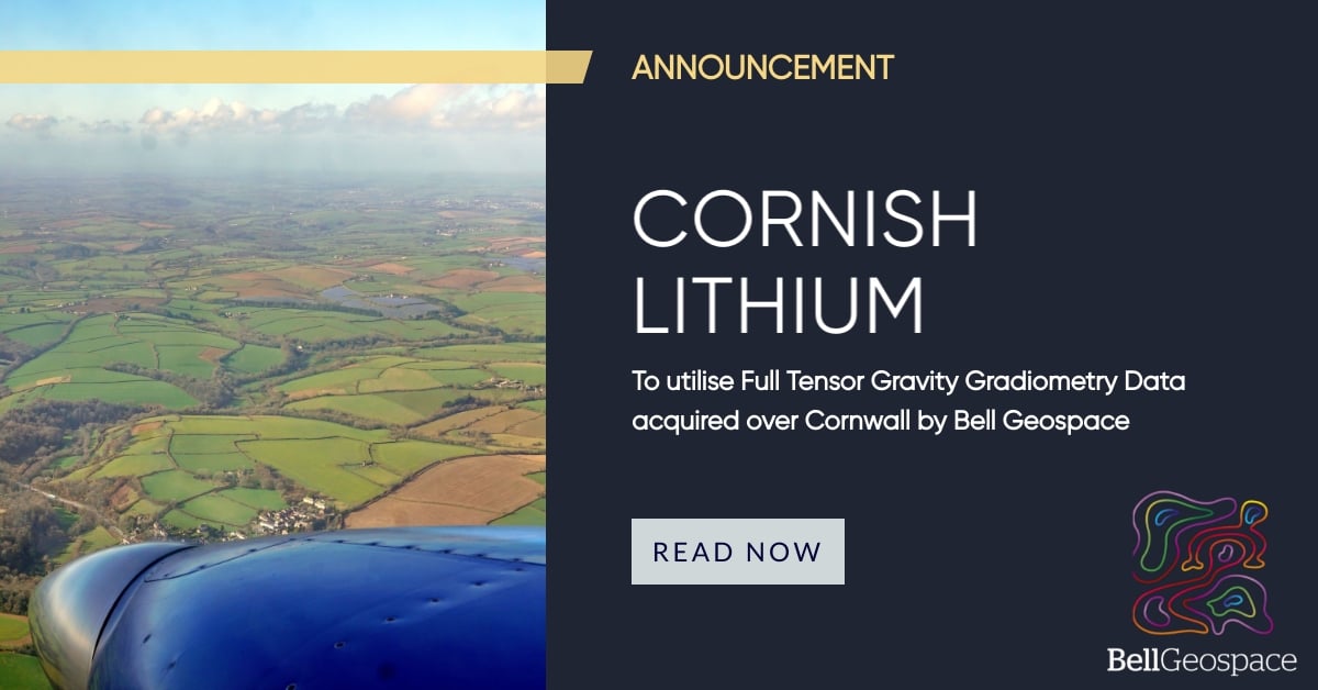 Cornish Lithium to utilise Full Tensor Gravity Gradiometry Data acquired over Cornwall by Bell Geospace