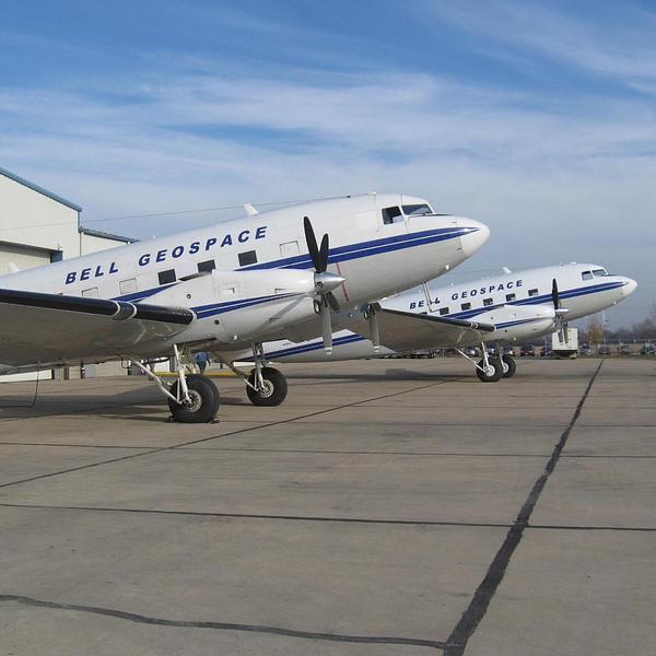 Bell Geospace has three aircraft acquiring FTG surveys simultaneously